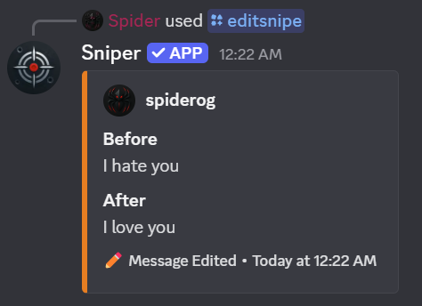 Edited Message Snipes